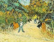 Vincent Van Gogh Entrance to the Public Park in Arles oil painting reproduction